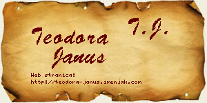 Teodora Janus vizit kartica